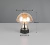 Lampka stołowa nocna bursztynowa LED szklana grzybek designerska nowoczesna dekoracyjna ściemnialna na komodę DOOLEY R54981113 Rl